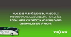 Informacija keleiviams, keliaujantiems Panevėžio miesto autobusais