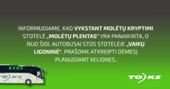 Informacija keliaujantiems Molėtų kryptimi