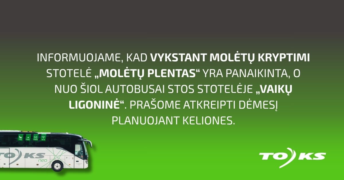 Informacija keliaujantiems Molėtų kryptimi