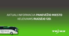 Aktuali informacija Panevėžio miesto keleiviams