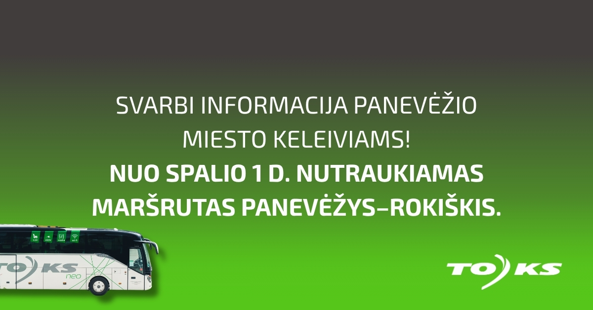 Svarbi informacija Panevėžio miesto keleiviams – nutraukiamas maršrutas!