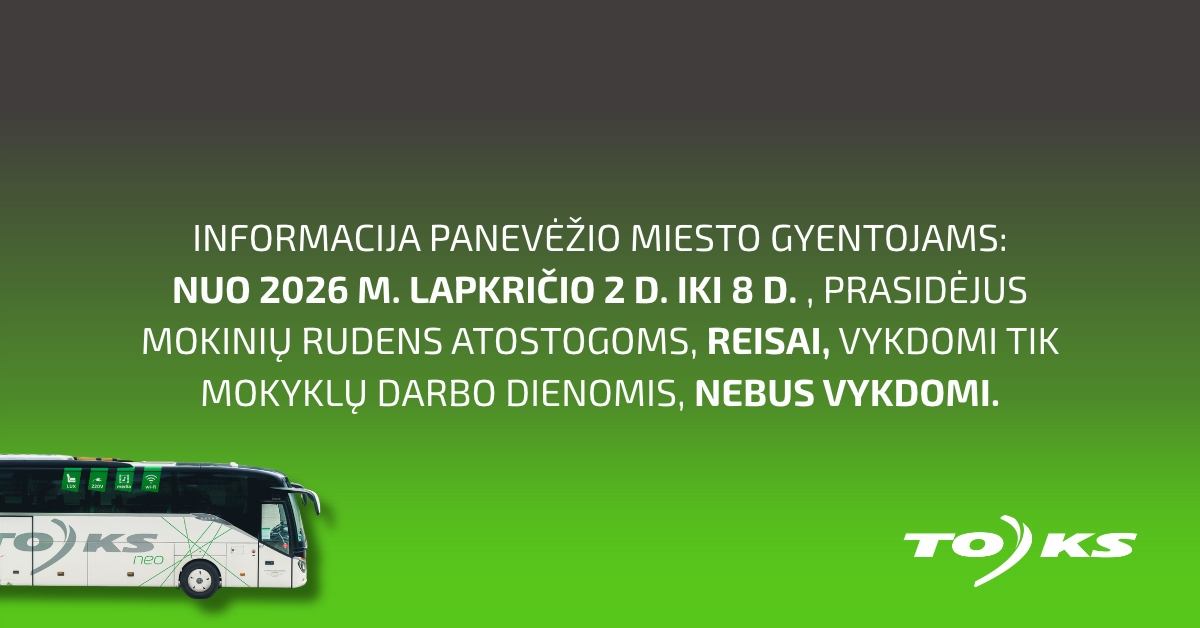 Informacija Panevėžio miesto gyventojams