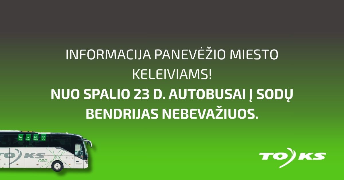 Informuojame Panevėžio miesto keleivius!